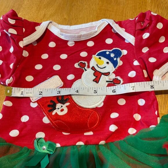 Baby’s Christmas Tutu Onesie 4 Piece Set - Picture 2 of 7